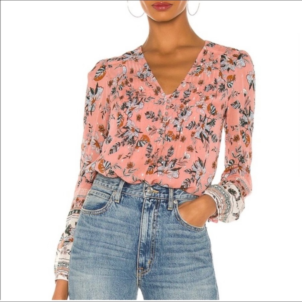 VERONICA BEARD
Lowell floral-print fil coupé silk-blend chiffon blouse size 0